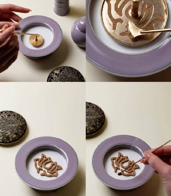 打700800-1 Purple Ceramic Incense Seal Set - Image 4