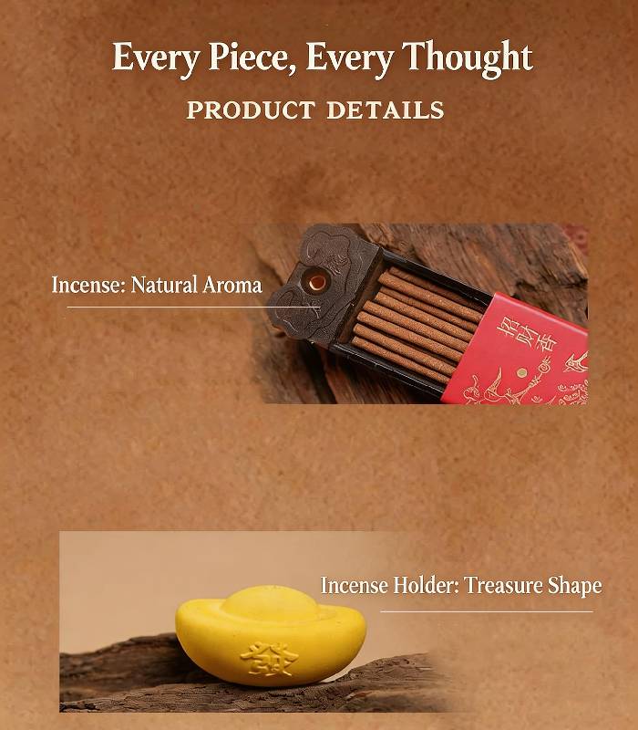 700800-2 Golden Prosperity Agarwood Incense - Image 3